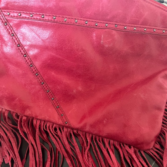 Hobo Bag Fringe Wristlet Clutch in Red - Picture 2 of 9